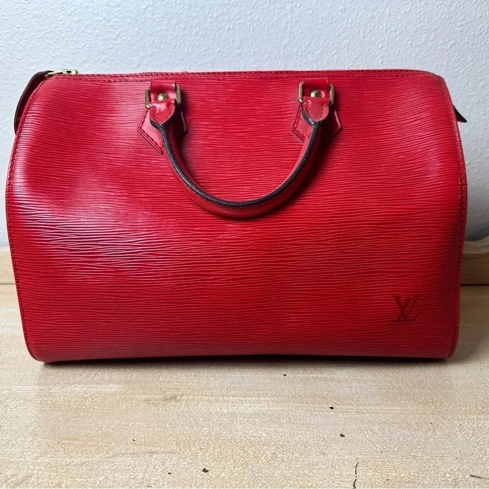 Authentic‎ Red Epi Louis Vuitton Speedy 30